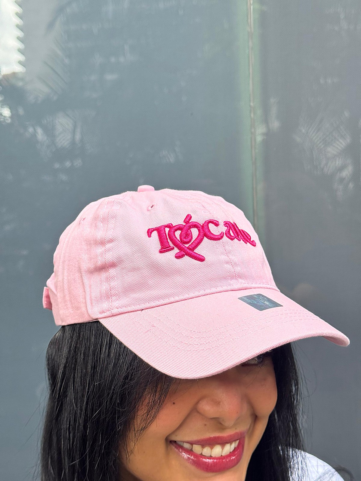 Gorra rosada con bordado Tqcap